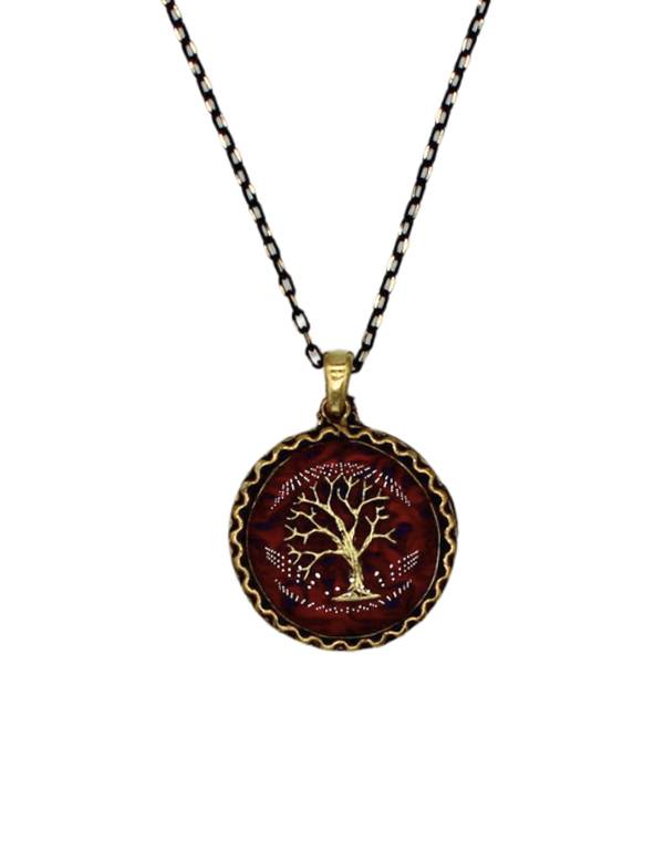 hayat-agaci-oval-kirmizi-kolye